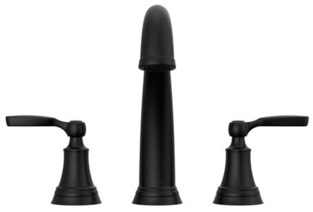 Delta Woodhurst® Matte Black Roman Tub Trim-1