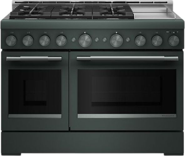 KitchenAid® 48" Juniper 6 Burner Pro Style Gas Range with Chrome Electric Griddle-0