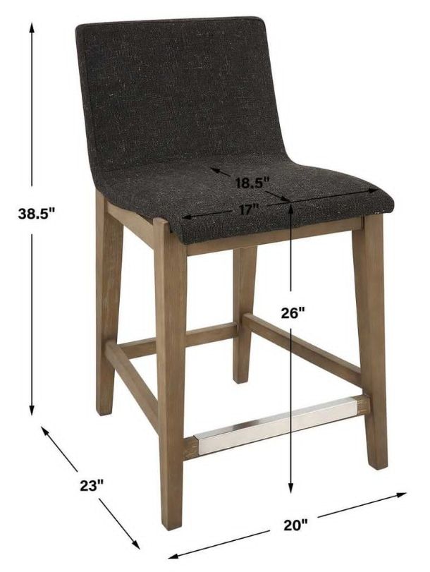 Uttermost® Klemens Chocolate Counter Stool-2