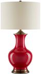 Currey & Company Lilou Eggshell/Red Table Lamp-1