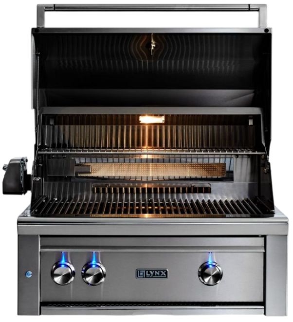 LYNX® Professional 2-Burner Pacific Blue Built-In Natural Gas Grill with Rotisserie-1