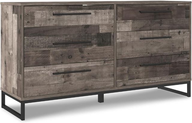 Signature Design by Ashley® Neilsville 4-Piece Multi Gray Full Platform Bed Set-2
