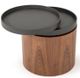 VIG Furniture Modrest Walnut End Table with Swivel Top-1