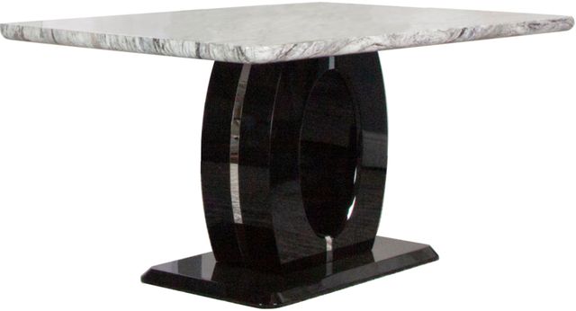 Cramco Dyane Faux Marble Top Counter Height Table with Black Base-0