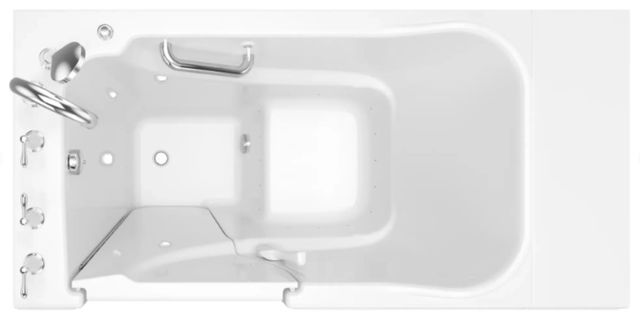 American Standard Gelcoat White 30” x 52” Walk-In Bathtub with Combination Air Spa and Whirlpool Massage System - Left Hand Door and Drain-1