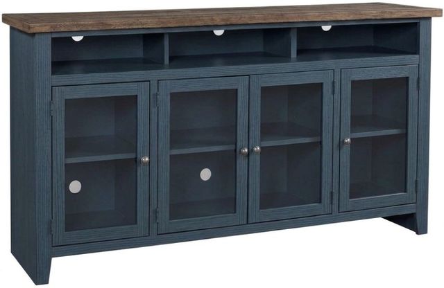 aspenhome® Eastport Malta Blue 74" Highboy Console-0