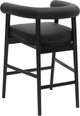 TOV Furniture Spara Black Vegan Leather Counter Stool-4