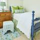 Laura Park Designs Blue/White Cotton Scalloped Full/Queen Duvet Cover-1