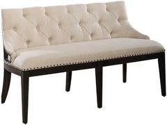 Liberty Furniture Americana Farmhouse Dusty Taupe/Black Upholstered Shelter Dining Bench