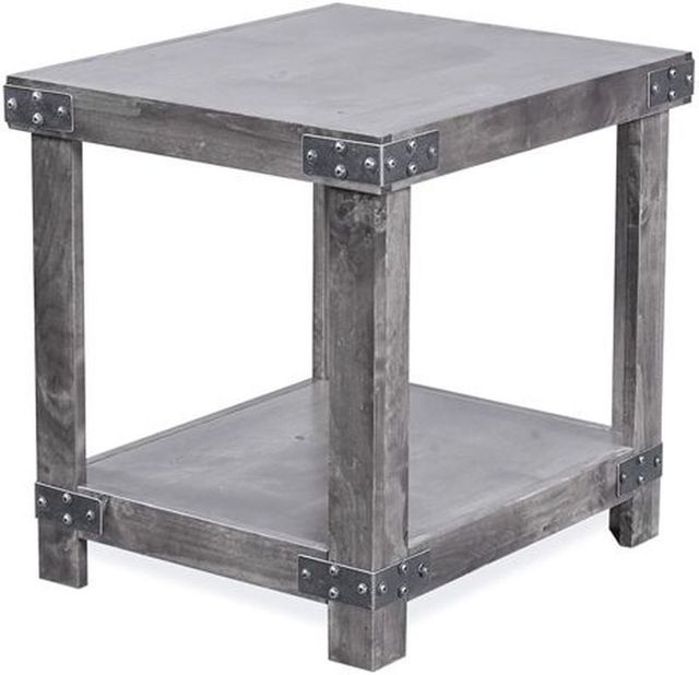 aspenhome® Industrial Smokey Grey End Table-0