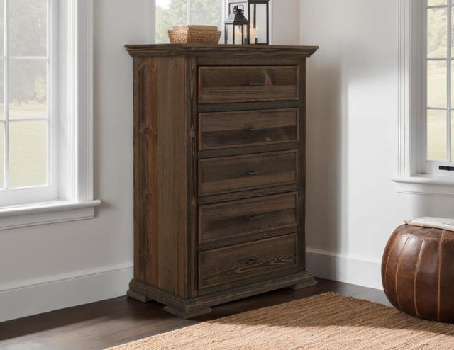 International Furniture Direct Desire Deep Brown Chest-1