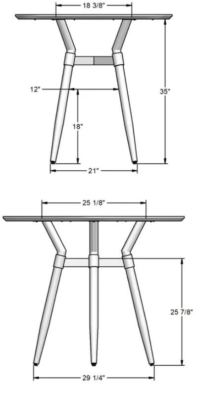 Amisco Customizable Link Counter Height Dining Table-2