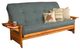 Kodiak Furniture Phoenix Linen Aqua/Butternut Queen Futon with Mattress-0