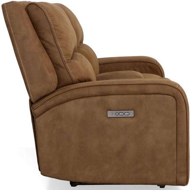 Flexsteel® Nirvana Saddle Power Reclining Loveseat with Console and Power Headrests-3