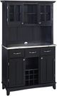 homestyles® Buffet Of Buffets Black/Stainless Steel Server with Hutch-0
