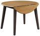 John Thomas Furniture® Dining Essentials Hickory 42'' Round Drop Leaf Dining Table with Coal Base-0