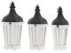 A & B Home Black/White 3-Piece Lantern Set-1