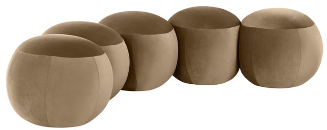 Meridian Furniture Apollo Beige 75" Velvet Upholstered Bench-0