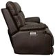 Flexsteel® Clive Brown Power Reclining Loveseat with Console and Power Headrests and Lumbar-4