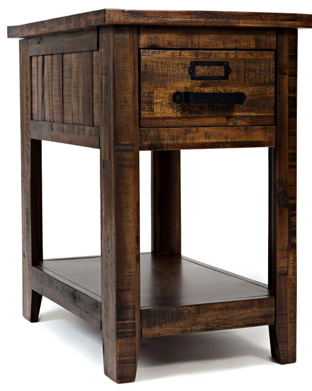 Jofran Inc. Cannon Valley Brown Chairside Table-0