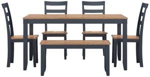 Signature Design by Ashley® Gesthaven 6-Piece Blue/Natural Dining Set