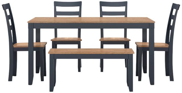 Signature Design by Ashley® Gesthaven 6-Piece Blue/Natural Dining Set-1