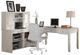 Parker House® Boca 4-Piece Cottage White L-Shaped Office Desk with Credenza and Hutch Set-0
