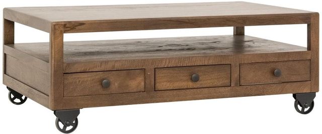 International Furniture Direct Oslo Brown Cocktail Table-0