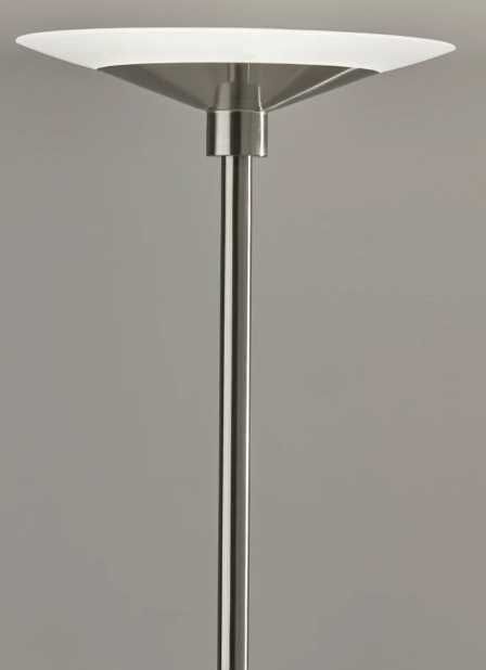 Adesso® Solar Brushed Steel LED Torchiere-2
