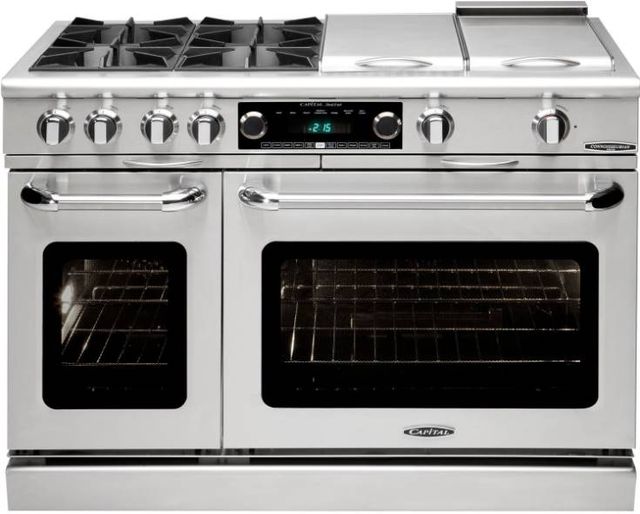 Capital Cooking Connoisseurian 48" Pro-Style Dual Fuel Natural Gas Range with 24" Barbecue Grill-0