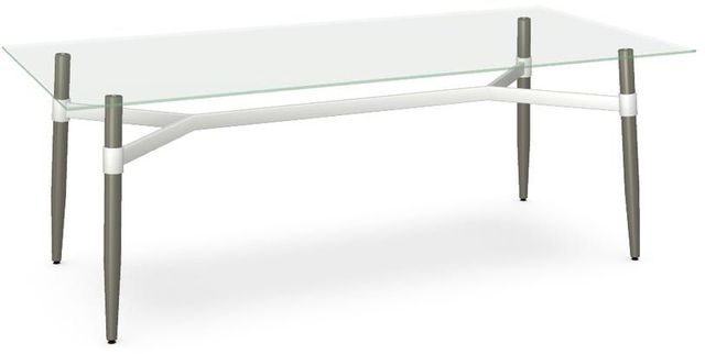Amisco Customizable Link 84" Clear Glass Rectangular Table-0