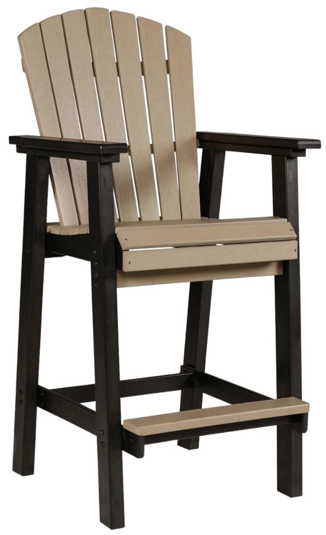 Signature Design by Ashley®  Fairen Trail 3-Piece Black/Driftwood Outdoor Bar Dining Set-2