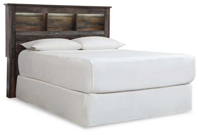 Signature Design by Ashley® Derekson 6-Piece Multi Gray Queen/Full Bookcase Headboard Bedroom Set-3