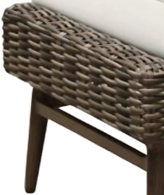 Plank & Hide Zoey Wenge Aluminum/Fabric Outdoor Ottoman-2
