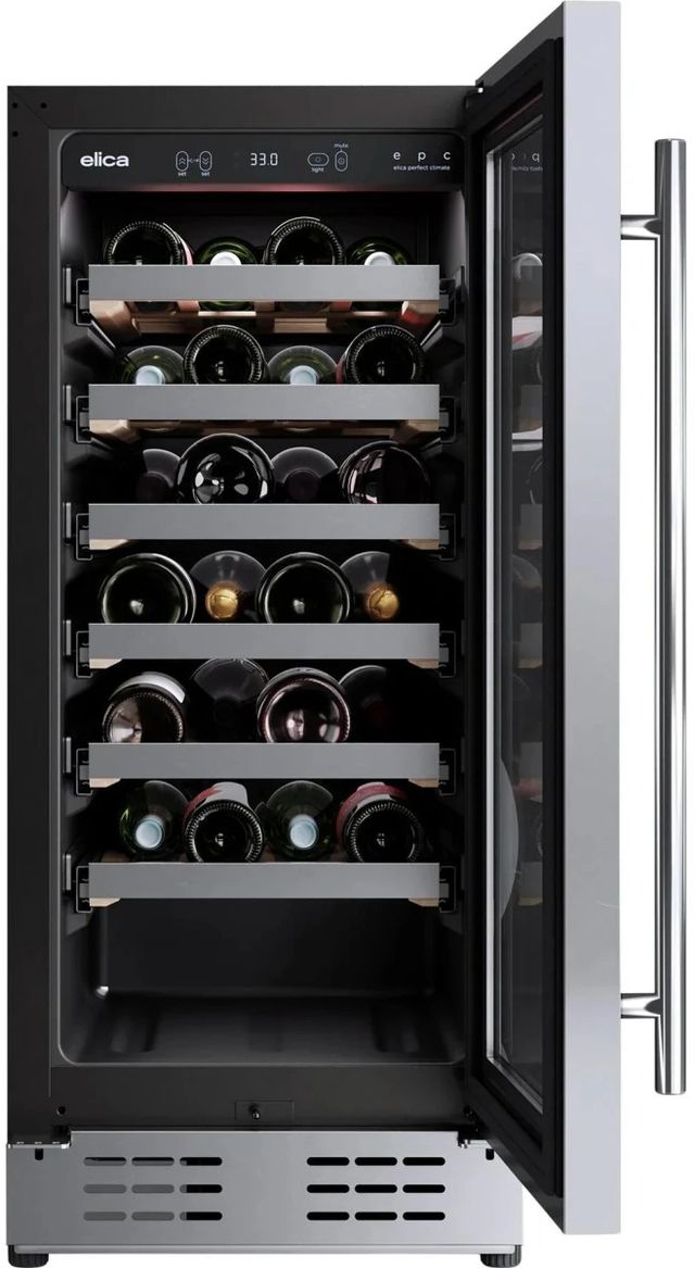 Elica 15" 27-Bottle Stainless Steel Freestanding or Built-In Wine Cellar-2