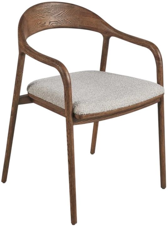 Universal Explore Home™ New Modern Echo Medina Pebble/Medium Brown Oak Arm Chair-0