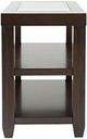 Jofran Inc. Urban Icon Glass Top Chairside Table with Merlot Base-2