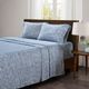 Olliix by Urban Habitat Blue Full Space Dyed Cotton Jersey Knit Sheet Set-5