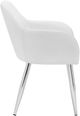 Monarch Specialties Inc. 2-Piece Chrome/White Arm Chair Set-3