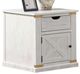 Furniture of America® Bacerra Antique White End Table with Gold Accent-0