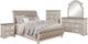 Liberty Furniture Magnolia Manor 5-Piece Antique White/Gray/Weathered Bark Queen Sleigh Bedroom Set-0