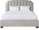 Elements International Harper Gray King Upholstered Bed-4