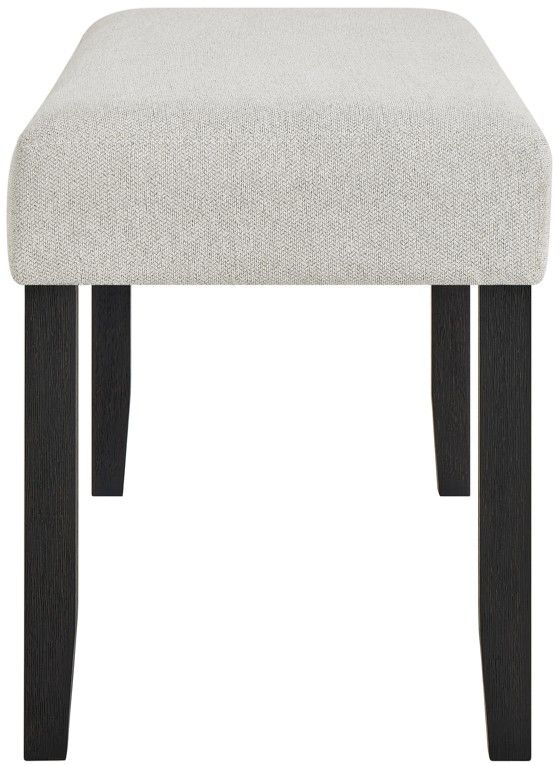 Crown Mark Jules Charcoal/Gray Dining Bench-3