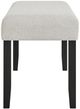 Crown Mark Jules Charcoal/Gray Dining Bench-3