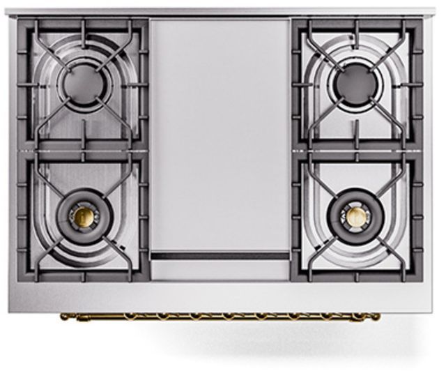 Ilve® Nostalgie II Series 36" White Pro Style Dual Fuel Range-2