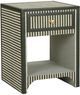 TOV Furniture Kora Green Stripes Nightstand-0