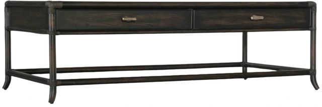 Hooker® Furniture Retreat Black Sand Pole Rattan Cocktail Table-0