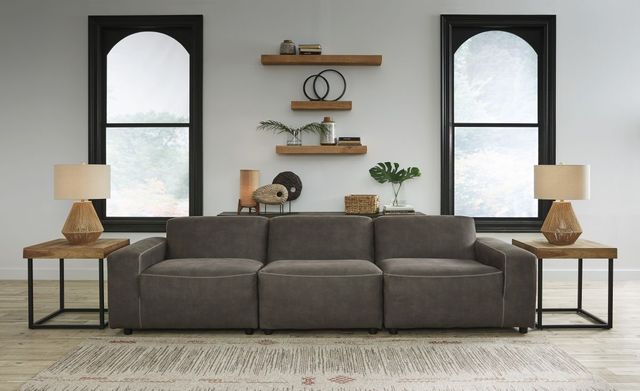 Signature Design by Ashley® Allena 3-Piece Gunmetal Sectional-1