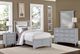 Vaughan-Bassett Bonanza Gray/Linen Twin Upholstered Panel Bed-1