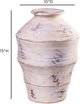 TOV Furniture Visha Scalloped Distressed Cream Terracotta Decorative Vase-2